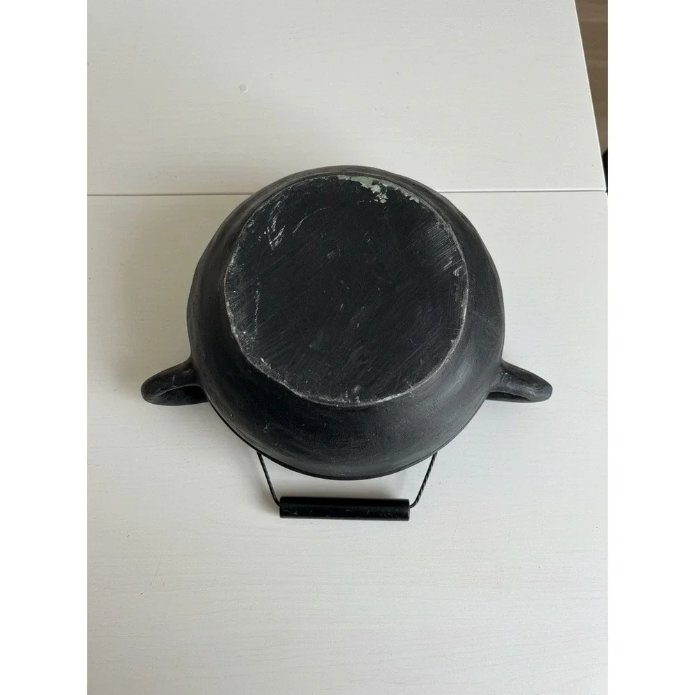 Black Cat Halloween Candy Bucket Paper Mache 12